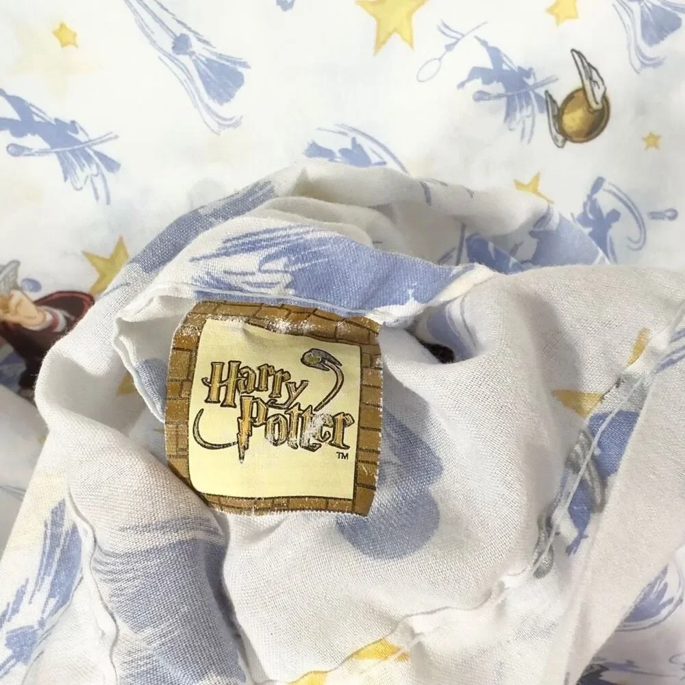 Harry‎ Potter Twin Flat Sheet Vintage 2000 Y2K Quidditch Chamber of Secrets